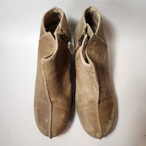 Olukai Humu Distressed Wedge Booties - Picture 2 of 9